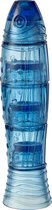 J-Line Vis bekers - drinkglas - transparant & hoogblauw - woonaccessoires