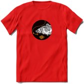 Fishing - Vissen T-Shirt | Grappig Verjaardag Vis Hobby Cadeau Shirt | Dames - Heren - Unisex | Tshirt Hengelsport Kleding Kado - Rood - M