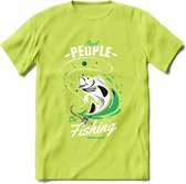 Cool People Do Fishing - Vissen T-Shirt | Groen | Grappig Verjaardag Vis Hobby Cadeau Shirt | Dames - Heren - Unisex | Tshirt Hengelsport Kleding Kado - Groen - XXL