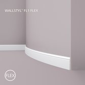 Plint NMC FL1 Flex WALLSTYL Noel Marquet Lijstwerk flexibele lijst Sierlijs tijdeloos klassieke stijl wit 2 m