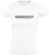 Misschien heb ik het fout, maar dat is hoogst onwaarschijnlijk | Dames T-shirt | Wit | Eigenwijs | Eigengereid | Eigendunkelijk | Lastig | Koppig | Grappig