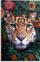 Glasschilderij Dieren Jungle luipaard 120x80 cm Plexiglas - Reinders