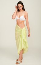 Pia Rossini - Santa Barbara sarong/pareo Lime - maat One size - Geel, Groen - Dames