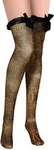 Dames Fantasy panty stay up | Tijger print | One size | Panty met print | Tijger legging | Stay up panty | Panty | Stay up kousen dames | Panty's | Apollo