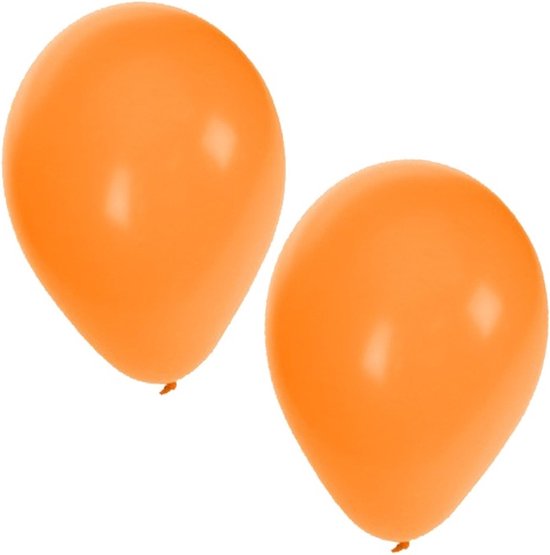 Helium tank met 30 oranje ballonnen - Oranje - Heliumgas met ballonnen voor een Koningsdag thema - Shoppartners