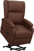 vidaXL Sta-op-stoel verstelbaar kunstleer bruin