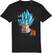 FanFix - Duurzaam - Fair Wear - Bio Katoen  - Anime Shirt - Dragon Ball - Goku - Kakarot - Super Saiyan Blue - Anime Merchandise - Unisex