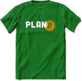 Plan B - Crypto T-Shirt Kleding Cadeau | Dames / Heren / Unisex | Bitcoin / Ethereum shirt | Grappig Verjaardag kado | BTC Tshirt Met Print | - Donker Groen - XXL