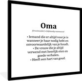 Fotolijst incl. Poster - Spreuken - Quotes - 'Oma' - Woordenboek - 40x40 cm - Posterlijst