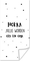 Poster 'Hoera jullie worden opa en oma' - Spreuken - Quotes - 60x120 cm