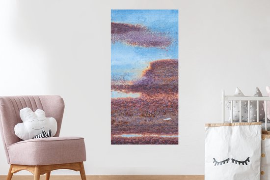 Stickers muraux - Film autocollant - Blauw - Acier - Rouille - 60x120 cm - Film adhésif - Stickers muraux Chambre d'enfant - Papier peint autocollant