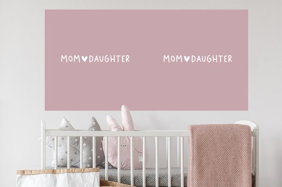 Stickers muraux - Film autocollant - Cadeau - Mère - Fille - Rose - Mom - Fille - Proverbes - Citations - 120x60 cm - Film adhésif - Stickers muraux muraux Chambre d'enfant - Papier peint autocollant - Papier peint autocollant - Film autocollant