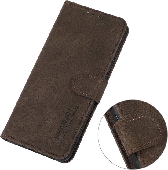 KHAZNEH Housse Motorola Moto G51 Retro Wallet Book Case Marron
