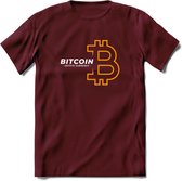 Bitcoin - Crypto T-Shirt Kleding Cadeau | Dames / Heren / Unisex | Bitcoin / Ethereum shirt | Grappig Verjaardag kado | Tshirt Met Print  Prijs - Burgundy - S