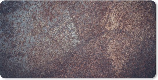 Sous-main - Tapis de souris - Tapis de bureau - Rouille - Métal - Assiettes - 80x40 cm