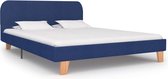 Decoways - Bedframe stof blauw 140x200 cm