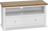 Decoways - Tv-meubel 90x35x48 cm massief eikenhout