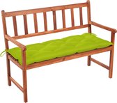 Decoways - Tuinbank met kussen 120 cm massief acaciahout