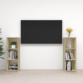 Decoways - Tv-meubelen 2 stuks 107x35x37 cm spaanplaat sonoma eikenkleurig