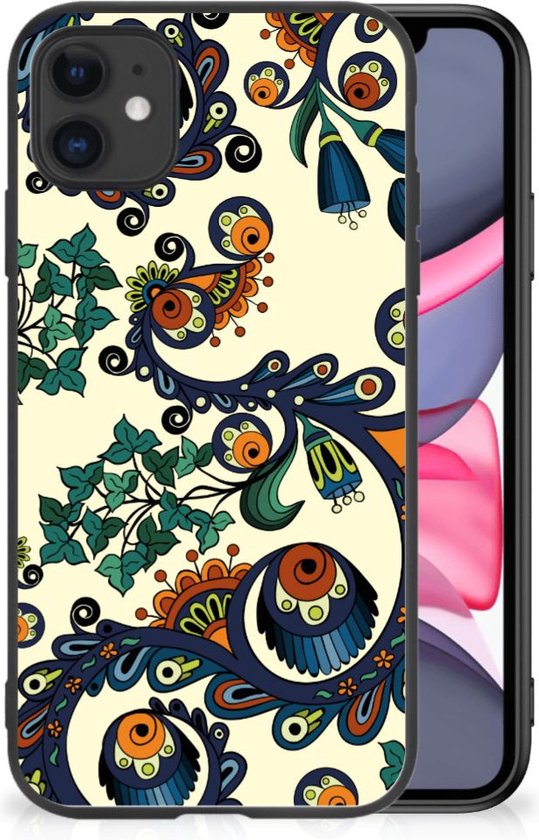 Perseus hier Politiebureau Telefoonhoesje met Naam iPhone 11 Hoesje maken met Zwarte rand Barok Flower  | bol.com