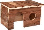 Flamingo knaagdierhuis howy bruin - hout - 28x17,5x17cm