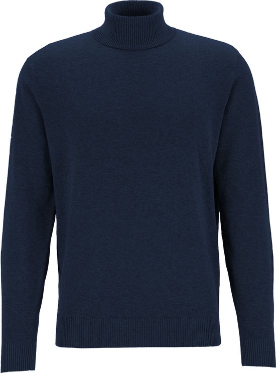 Col roulé homme Redmond en coton - bleu marine - Taille : XL