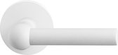 GPF8237.40 Hipi deurkruk op ronde rozet wit, 50x8mm