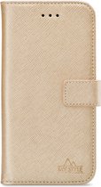 Samsung Galaxy J6 Plus Hoesje - My Style - Flex Wallet Serie - Kunstlederen Bookcase - Goud - Hoesje Geschikt Voor Samsung Galaxy J6 Plus