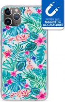 Apple iPhone 11 Pro Hoesje - My Style - Magneta Serie - TPU Backcover - White Jungle - Hoesje Geschikt Voor Apple iPhone 11 Pro