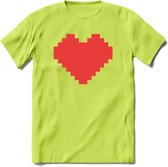 Valentijn Hart T-Shirt | Grappig Valentijnsdag Cadeautje voor Hem en Haar | Dames - Heren - Unisex | Kleding Cadeau | - Groen - 3XL