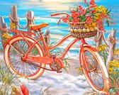 Diamond Painting Fiets 50 x 40  ronde steentjes