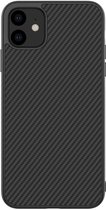 Backcase Carbon Hoesje iPhone 11 Zwart - Telefoonhoesje - Smartphonehoesje - Zonder Screen Protector