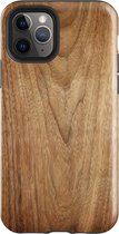 Backcover Hout Design Hoesje iPhone 11 Pro Max Lichtbruin - Telefoonhoesje - Smartphonehoesje - Zonder Screen Protector