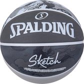 Spalding Sketch Jump Ball 84382Z, Unisex, Zwart, basketbal, maat: 7