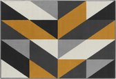 Vloerkleed 60 cm x 110 cm Saze Geel-Grijs