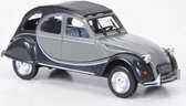 Citroën 2CV Charleston (Grijs) (8 cm) 1/43 Norev - Inclusief Showcase (Modelauto - Schaalmodel - Miniatuurauto)