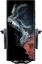 Shop4 - Samsung Galaxy S22 Ultra Autohouder Verstelbare CD Houder Zwart met Draaiklem Zwart