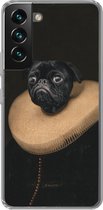 Geschikt voor Samsung Galaxy S22 hoesje - Hond - Kraag - Kunst - Siliconen Telefoonhoesje