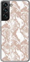 Geschikt voor Samsung Galaxy S22 Plus hoesje - Slangenprint - Vormen - Pastel - Siliconen Telefoonhoesje