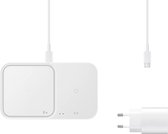 Samsung Wireless Charger Duo - met travel adapter - Wit