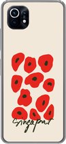 Telefoonhoesje Geschikt voor Xiaomi Mi 11 hoesje - Bloemen - Klaproos - Patronen - Siliconen Telefoonhoesje Telefoonhoesje