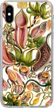 Geschikt voor iPhone Xs hoesje - Nepenthaceae - Kunst - Bloemen - Siliconen Telefoonhoesje