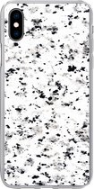 Coque iPhone Xs - Marbre - Pois - Wit - Siliconen
