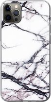 Coque iPhone 12 Pro Max - Marbre - Wit - Pierre - Siliconen