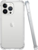 Coverzs Luxe Shock Case geschikt voor iPhone 13 Pro hoesje transparant - Doorzichtig hoesje geschikt voor Apple iPhone 13 Pro - Transparante case beschermhoesje geschikt voor iPhone 13 Pro hoesjes - Transparant