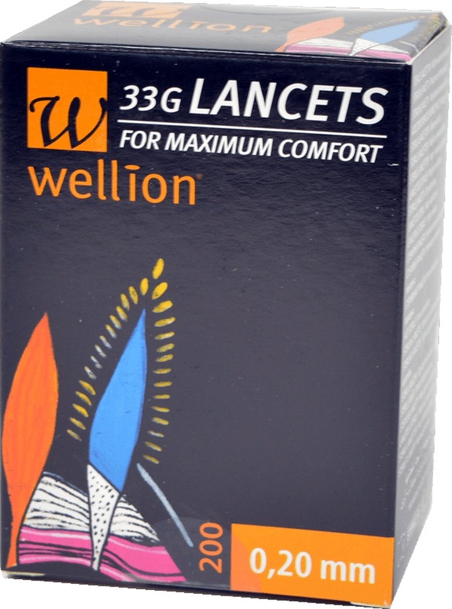 Wellion 33G lancetten 200 stuks