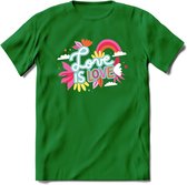 Love is Love | Pride T-Shirt | Grappig LHBTIQ+ / LGBTQ / Gay / Homo / Lesbi Cadeau Shirt | Dames - Heren - Unisex | Tshirt Kleding Kado | - Donker Groen - L