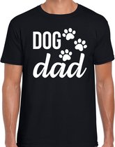 Dog dad honden papa t-shirt zwart - heren - Honden liefhebber cadeau shirt - Vaderdag cadeau XL