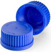 Labshop - Schroefdop blauw labfles GL45 (Set 10 stuks)