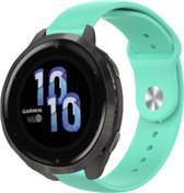 Siliconen Smartwatch bandje - Geschikt voor  Garmin Venu 2s sport bandje - 40mm - aqua - Strap-it Horlogeband / Polsband / Armband